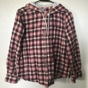 CARHARTT Hooded Plaid Button Down Flannel …